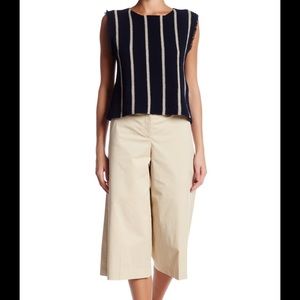 Khaki Gauchos 6 Petite - pleated